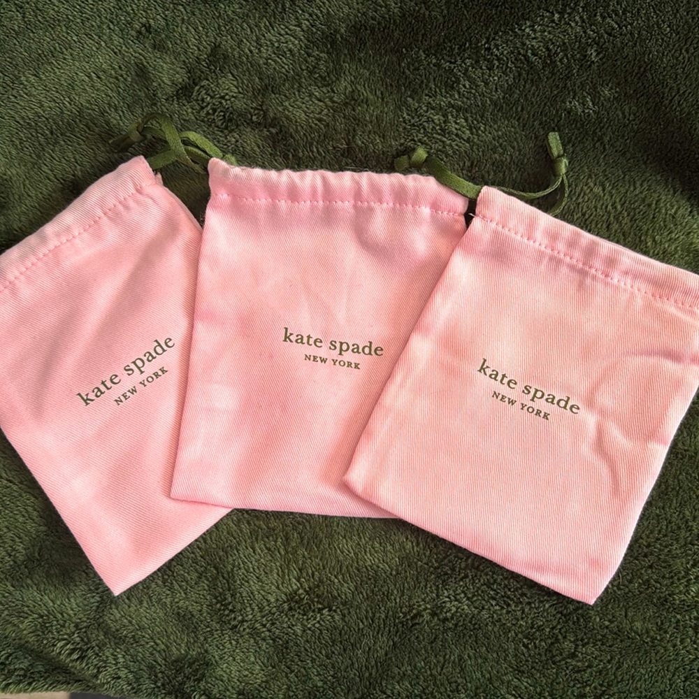 3 Kate Spade Necklace Dust Bags
